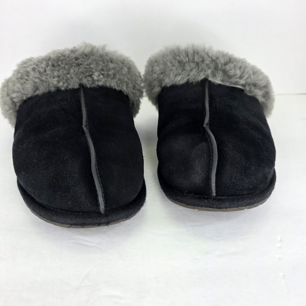 UGG Scuffette II Women's Slipper Suede Sheepskin Plush Slip On Black Grey Size 9 - Picture 5 of 16